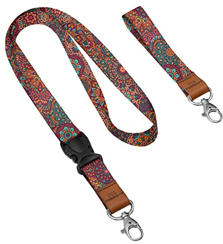 Personnalisé Lanière Cordon à votre Texte Cordon Cordon promotionnel pour badge imprimé Lanyard courroie de cou Strap Boho [098]