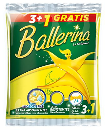 Ballerina - Bayeta Amarilla 3+1 Unidades - La Original