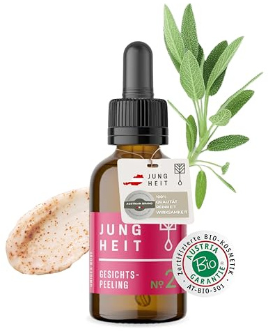 JUNGHEIT Gesichtspeeling Rose 50ml - BIO Porenreiniger Gesicht - Mitesserentferner entzündungshemmend - Anti Pickel face care - Gesichtsreinigung Naturkosmetik - Face Scrub für alle Hauttypen