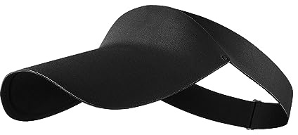 TZ Promise Women Men Seamless Neoprene Sun Visor with Stretch Band for Adjustable for Running Tennis Golf Sports (US, Alpha, Large, X-Large, Black)