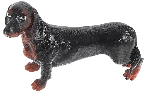 CIYODO Simulationshundestatue Aus Kunststoff Realistische Hundefigur Für Kinderzimmer Dekoration Kleine Tierfigur Für Spielzeug Und Lernen