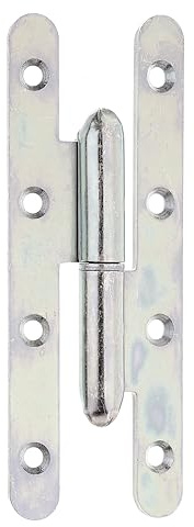 Alberts 865412 Aushebescharnier Typ Paris | links oder rechts | galvanisch blau verzinkt | 140 x 55 mm | 12er Set, silber