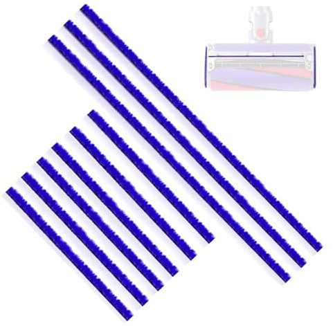 Alrens 9 piezas de tiras de felpa suave accesorios para aspiradora Dyson V7 V8 V10 V11, cabezal de rodillo suave, piezas de repuesto dyson parts, aspiradora doméstica, tres largos seis cortos