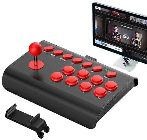 Controlador de Combate Arcade con Joystick Universal - Función Turbo/Macro | para Juegos Arcade para PC, Perfecto para, Teken, Juegos Retro, Combate y Experiencias