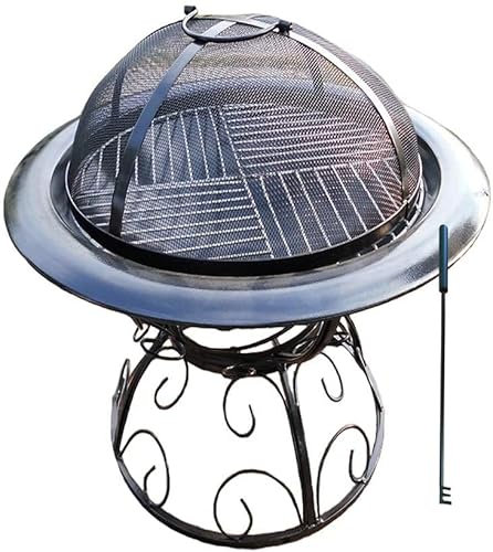 JFNHUTL BBQ-Grill, Feuerstelle für draußen, Feuerstelle für draußen, Feuerstelle aus Metall für die Terrasse, Grillstelle, Terrassenheizer, Herd, Kohlenbecken, Feuerstelle aus Me