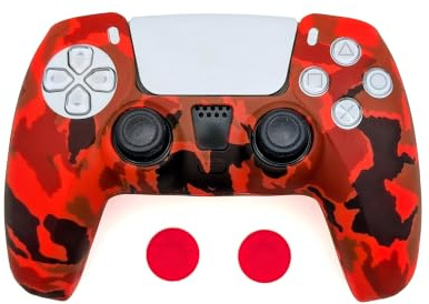 Genérico Silikonhülle für DualSense PS5-Controller, wasserdicht, robust und rutschfest, Camouflage-Design, sicherer Schutz für langlebige PS5-Controller.