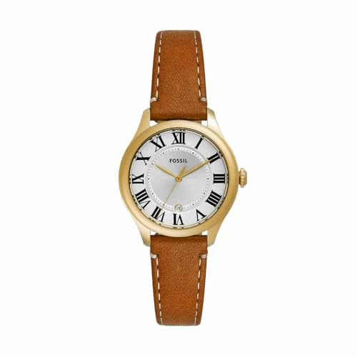 Fossil Gilmore Uhr für Damen, Quarz DREI Zeiger Datumswerk mit Edelstahl oder Lederarmband