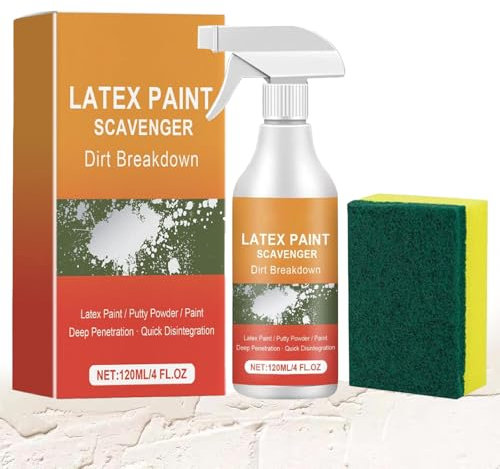 Latex Paint Remover, Spray Paint Cleaner Paint Stripper, Stain Remover, Varnish Stripping Liquid, Paint Thinner Solution, for Ceramic Tile, Stone, Wood & Metal (1)