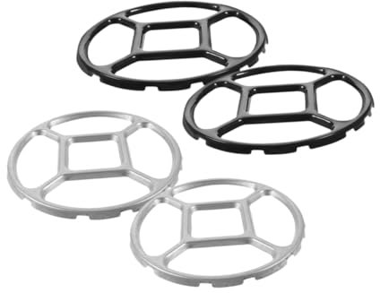 Mobestech 4 Pièces Support de Wok pour Cuisinière à Gaz de Anneaux Antidérapants pour Réchaud Accessoire de Cuisine Stable et pour Casseroles et Woks