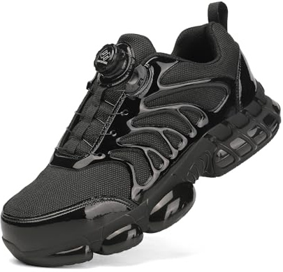 NIFOFISE Steel Toe Cap Safety Trainers for Men and Women, Lightweight Breathable Work Shoes, Non Slip Slip Resistant Safety Footwear, Puncture Proof Comfortable Industrial Work Boots