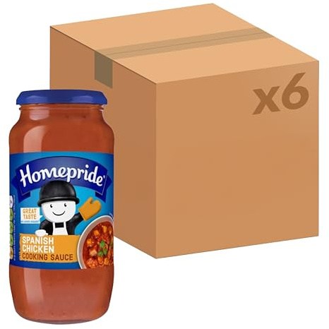 Homepride Meatball Cooking Sauce, 485 g Jar (6-Pack) | Authentic Italian Sauce, Preservative-Free, Versatile for Stews & Bakes