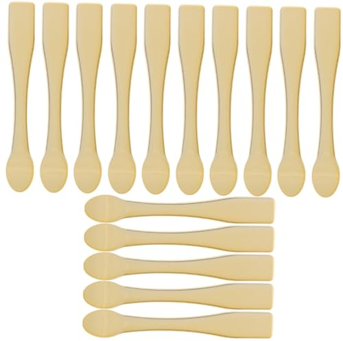 NOLITOY 15 piezas Cucharas para Crema Facial y Cosméticos Espátulas de Belleza Multiusos de Abs Ligeras y Duraderas para Cuidado Piel y Aplicación Precisa
