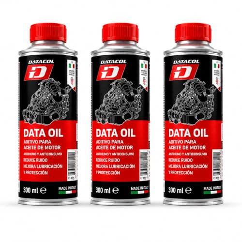 Datacol Aditivo para Aceite de Motor 300 ml, Tratamiento Antihumo y Anticonsumo, Reduce Ruido y Consumo de Aceite, para Motores Gasolina y Diésel con DPF - 4 Unidades