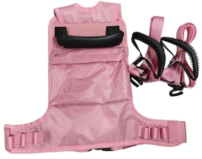 Aymzbd Arnés de Esquí Infantil Arnés Infantil con Asa Ergonómica Y Cinturón Ajustable para Aprender a Esquiar O Hacer Snowboard Adecuado para Esquí Snowboard, Rosa