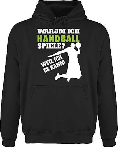 Hoodie Herren Pullover Männer - Handball EM 2026 Trikot Ersatz - Handballherz Dänemark - M - Schwarz - Langer arm Handballer Denmark Pullover, hanball Kapuzenpulli halbball Hoody Handball. Kapuze