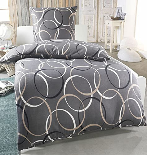 DreamHome Warme Winter Microfaser Thermo Fleece Bettwäsche 135x200 155x220 200x200 Moderne, Größe:155 x 220 cm, Design - Motiv:Design 5
