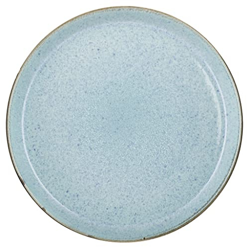 BITZ Plato llano, plato llano, plato llano, 27 cm de diámetro, color gris y azul claro