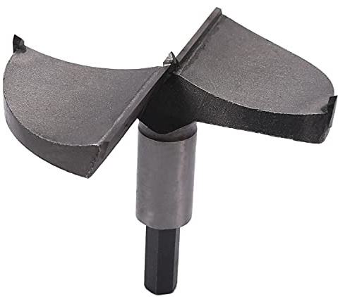 Utoolmart Forstner Forstner – Scie-cloche en carbure cimenté de 100 mm, tige hexagonale, pour le travail du bois, 80 mm de long, gris