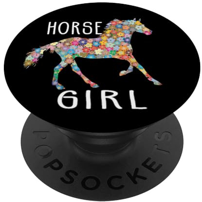 PopSockets Pferd Mädchen Pferd Ausbildung Geschenk Mädchen Teenager PopSockets PopGrip: Ausziehbarer Sockel und Griff für Handys/Tablets mit Tauschbarem Top