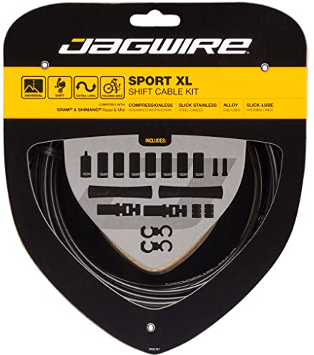 Jagwire Sport Shift XL Kit-Black Schaltschaltung und Kabel, Schwarz, einheitsgröße