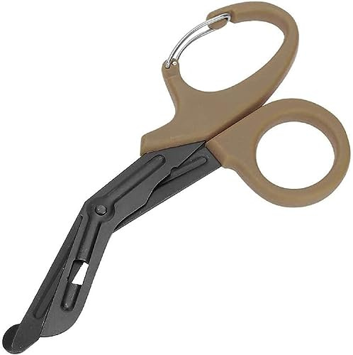 INSGB - Medizinische Schere Traumaschere, Verbandschere, medizinische Schere, für Krankenschwestern Notaufnahme für die Operation zu Hause (19cm, Brown)