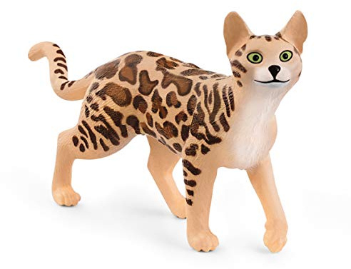 Schleich Farm World | Bengal Katze 13918 | 2 x 9 x 5 cm | Spielfigur ab 3 Jahren | schleich Bauernhof Spielfigur | detailgetreue Tierfigur | Geschenk für Jungen und Mädchen