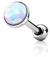 beyoutifulthings Knorpel Ohr-stecker Opal-Design Stein 3/4/5mm viele Farben Cartilage Piercing-s Tragus Labret Edelstahl Schraub-Verschluss 1,2mm/6mm