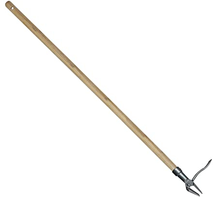 Greena Eze Weeder Remover Tool Efficient Weed Puller and Weeding Tool for Garden Maintenance, Wood Handle and Durable Construction, Ideal for Lawn and Flower Bed Care Removes Dandelions Ragwort & More