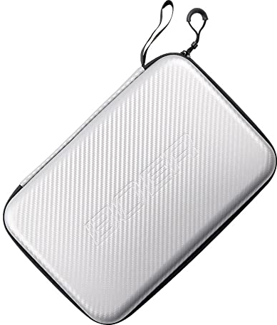 ZYWUOY Tischtennisschläger-Abdeckung, Tischtennisschläger-Abdeckung, Paddel, EVA-Tasche, wasserdichte Hüllen, Reißverschlusstasche, Silber