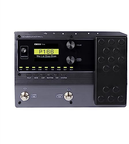 BYBIO Procesador De Efectos Múltiples Pedal De Guitarra De Modelado De Válvulas Digitales 55 Modelos De Amplificador 151 Efectos Efectos de Guitarra Profesional