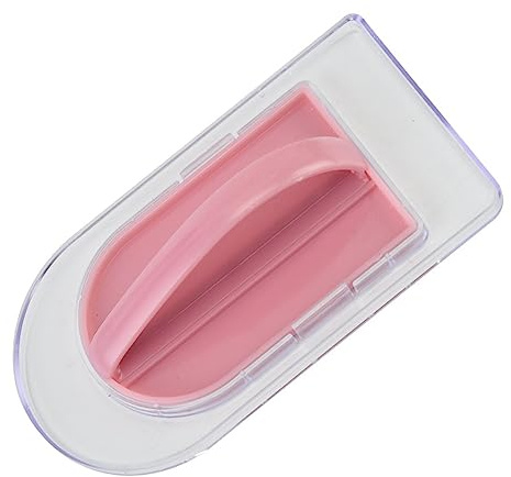 1pc 2-in-1 Cake Smoother Tool Scraper with Handle Detachable Cake Icing Trowel Fondant Icing Smoother Polisher Cake Icing Smoother Cake Surface Smoother for Cake Decorating, Pink, Clear Base