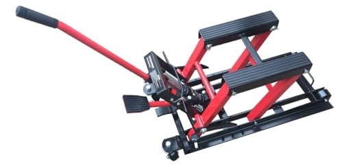 Quiltern Sollevatore per moto, 680 kg, per sollevatore idraulico, supporto per il montaggio (rosso)