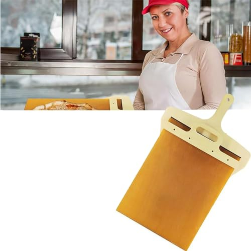 Pelle À Pizza Coulissante, Pala Pizza Scorrevole 60*30, La Pelle À Pizza Qui Transfère Parfaitement La Pizza, Grande Palette À Pizza Avec Manche En Bois Pliable, Pour Fours Intérieurs Et Extérieurs
