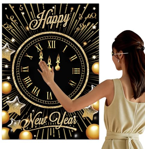 WEEPA New Year's Eve Games 2026 Happy New Years Eve Countdown Clock Games New Years Games Party Decorations Supplies