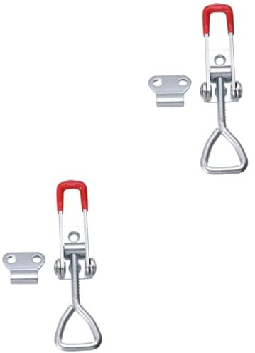 HOMSFOU 2pièces Pince à Serrage Réglable Métal Pour Loquet De Cabinet Outil De Maintien Vertical Pour Boîtes Et Caisses Pour Atelier Et Bureau