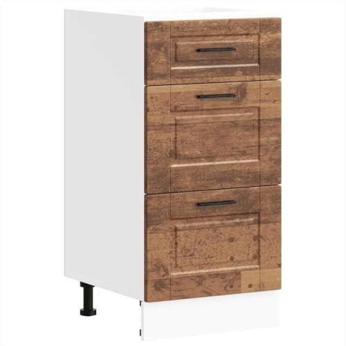 vidaXL Mueble bajo de Cocina Porto Madera Vieja Madera reconstituida, Mueble bajo de Fregadero, Mueble bajo de Cocina con cajón, Mueble bajo de Fregadero