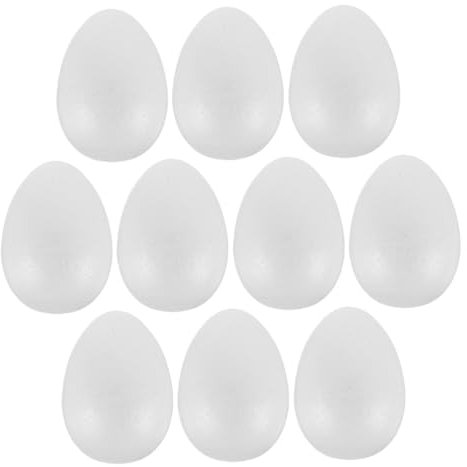 SHINEOFI 10stücke Schaumstoffeier Zum Basteln Kunsteier Künstliche Eier DIY-Ostereier Eier Zum Basteln Deko-Eier Graffiti-Eier DIY-bastel Und Maleier Schaumstoff-Ei Für Malerei