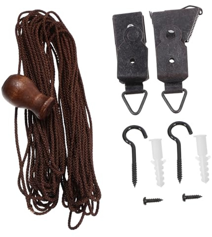 SHINEOFI Accesorios para Persianas Enrollables Cuerda De Reemplazo y Kit De Instalación para Ventanas En Hogar y Oficina, Materiales Resistentes y Duraderos