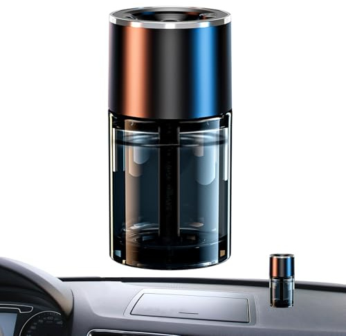 Diffuseur humidificateur pour voiture | Parfum et aromathérapie automobile avec humidificateur | 5 niveaux réglables de parfum et lumière ambiante pour voitures, caravanes, camions et