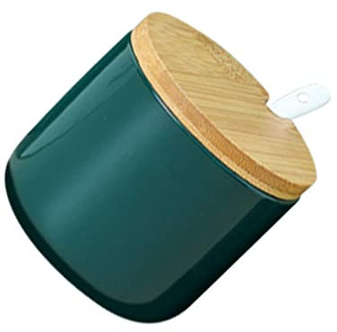 Pot d'assaisonnement, boîte Contenant en Porcelaine avec Couvercle cuillère huilier de Cuisine Pot d'assaisonnement Plateau salière sucrier récipient de Rangement pour s