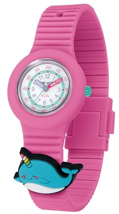 HIP HOP, Collezione PINTASTIC!, Orologio Bambini, Movimento al Quarzo, Cassa 32 mm, Resistente all'Acqua, Cinturino in Silicone Ipoallergenico, con 5 Elementi Decorativi a Tema Inclusi, Idea Regalo