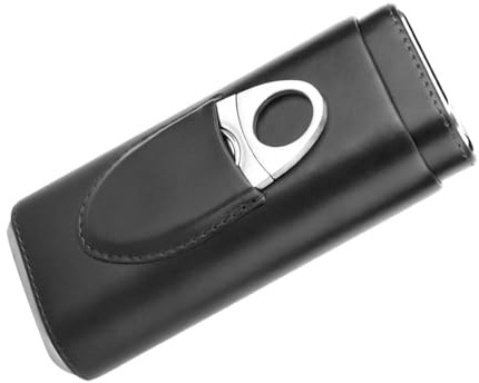 Caja De Puros Personalizada, Estuche Portátil De Cuero, Cortador De Puros, Hecho A Mano, Estuche De Viaje, Caja De Regalo For Amantes De Los Puros, For El Hogar Y Viajes (marrón)(Black)