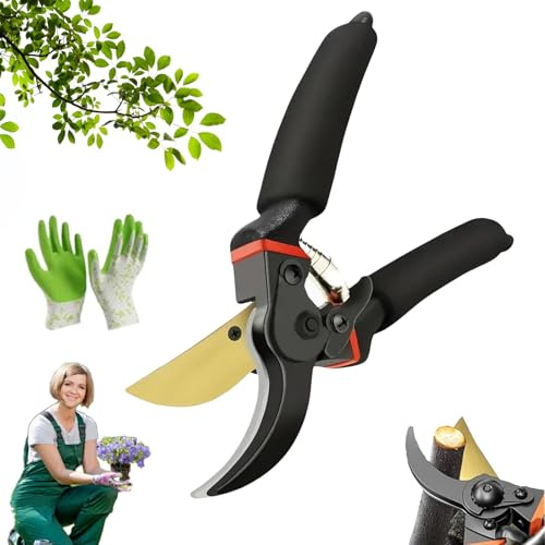 GardenCutter Pro, Hochleistungs-Gartenschere, Gepolsterter Komfortgriff mit SK5-Stahlklingen, Scharf und Rostfrei, für das Schneiden Harter Holzarten Wie Buche Oder Eiche (1pc)