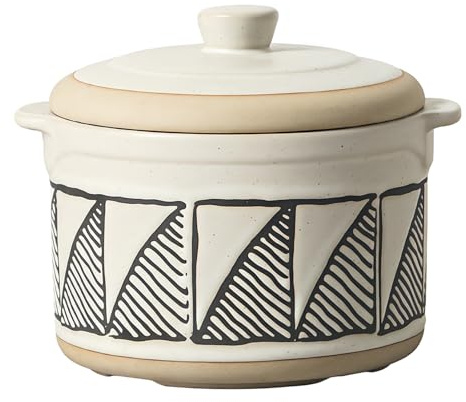 Jaamyears Piccole ciotole per zuppa di cipolle da 500 ml, tazza da zuppa con manici e coperchio, in ceramica, adatta al forno