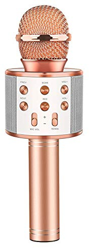 GeschenPark Microphone Enfant, Micro Karaoké Cadeau Fille Cadeaux de Vacances pour Enfants Jouet Enfant 3-10 Ans Fille Cadeau d'anniversaire - Cadeaux de Noël Enfants 2025 Halloween Jouet