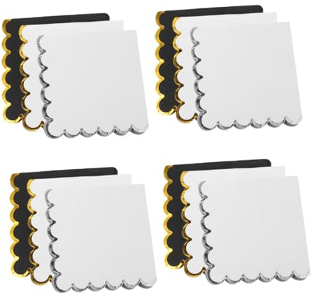 Homoyoyo 60 Stück Partyservietten Papierhandtücher Grillservietten Servietten Servietten Für Geburtstagspartys Dekorative Papierservietten Picknickservietten Schwarze