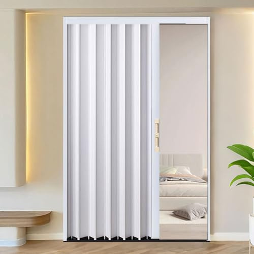 yurstcggh Ziehharmonika-Schiebetür,für Schrank, Plissee, Falttür, Akkordeon-Tür, Innenraumteiler, Schlafzimmer, Badezimmer 75×200cm