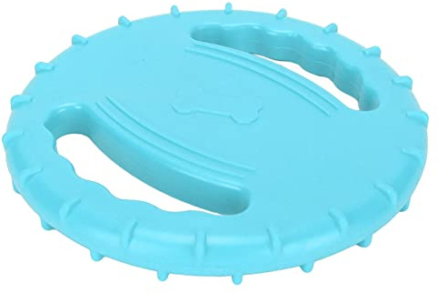 KIMISS Juguete de Disco Volador de Perros: Disco de Entrenamiento Suave y Flexible para Perros Grandes, Diseño Hueco de 2 Lados para un Juego de Diversión e Interactivo (Blue)