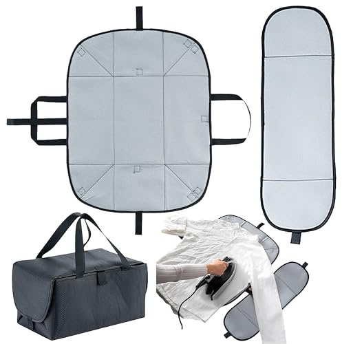 Wood Homing Portable Ironing Board Table Top - Foldable Thicken Ironing Mat Pad for Steam Pressing on Tabletop Bed Large Wide Fold Away Iron Board Storage for Travel Sleeve Cloth Space Saving Sewing