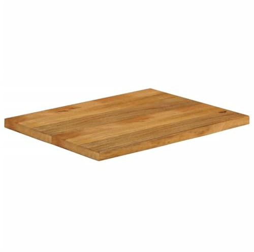 Genérico Tablero de Mesa Borde Natural Madera Maciza Mango 80x60x2,5 cm,Mobiliario,Accesorios para mesas,Tableros para mesas-370548